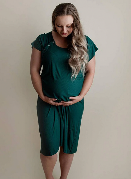 Forest Maternity Mommy Labor and Delivery/ Nursing Gown