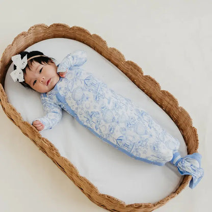 BAMBOO NEWBORN KNOTTED GOWN - VINTAGE CARNIVAL
