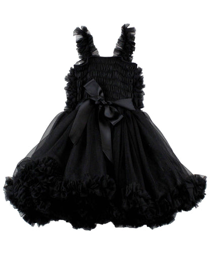Girls Black Tulle Sleeveless Princess Petti Dress