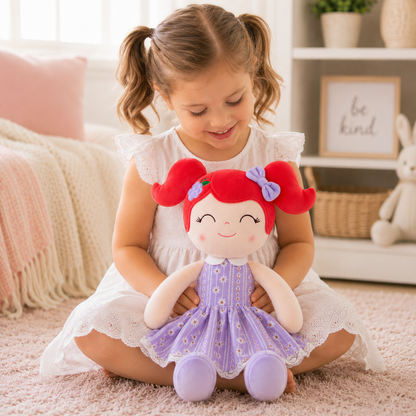16" Keepsake Plush Doll - Lilac Dress Red Hair