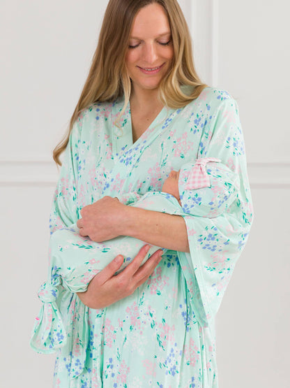 Mint Meadow Mommy & Me Maternity Robe