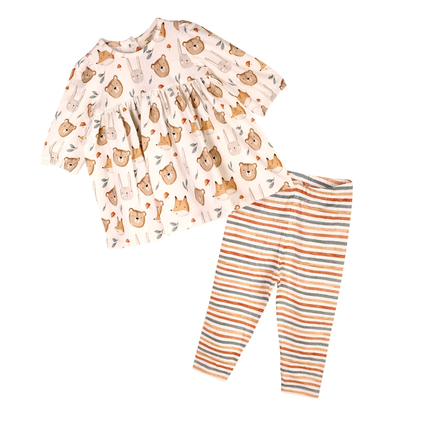 Forest Animals Dress & Legging Set (Organic Jersey)