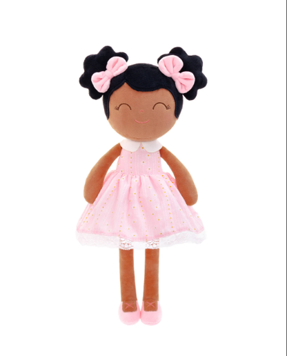 16" Keepsake Plush Doll - African American Pink Dress