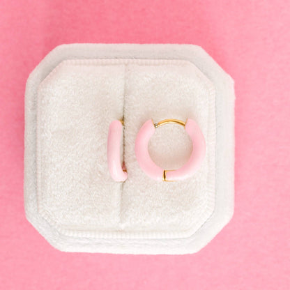 Colored Huggies Earrings