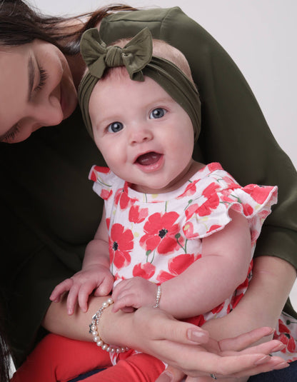 Mom and Me 2-Piece Pearl Cross Bracelet