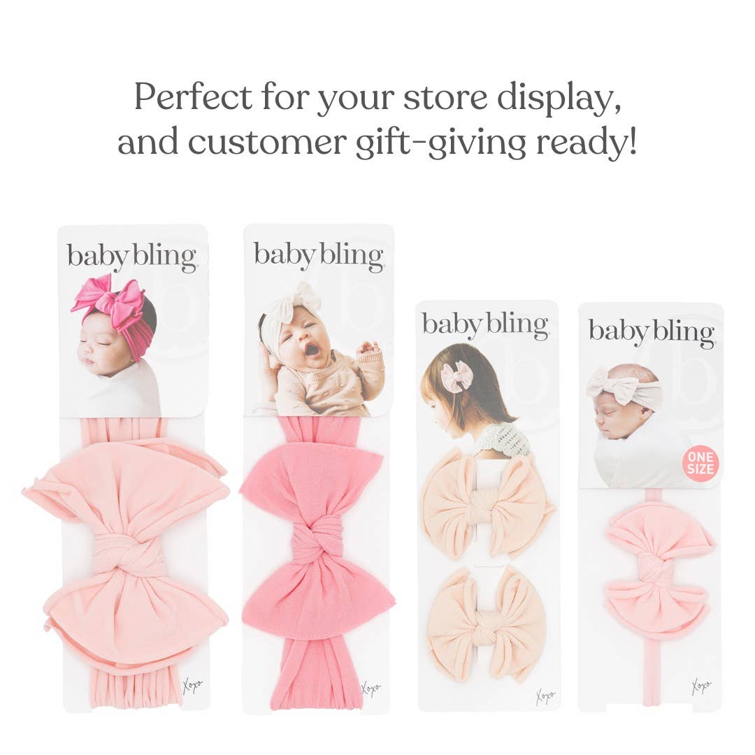 Baby Bling® Velvet FAB® Skinny soft headband with velvet bow