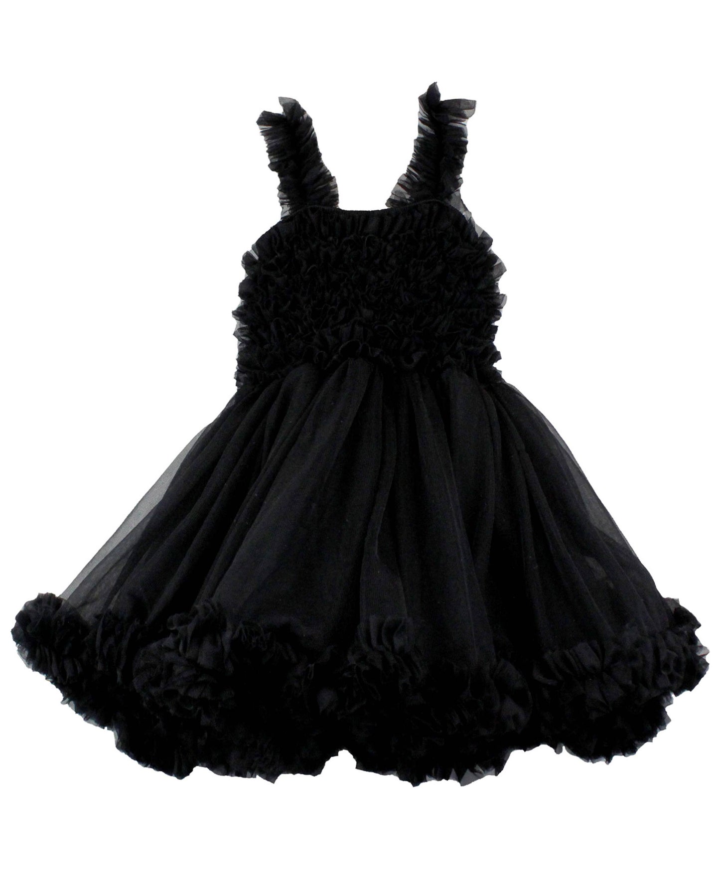 Girls Black Tulle Sleeveless Princess Petti Dress