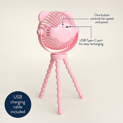 Itzy Breeze 3-Speed Stroller Fan™ (Pink)