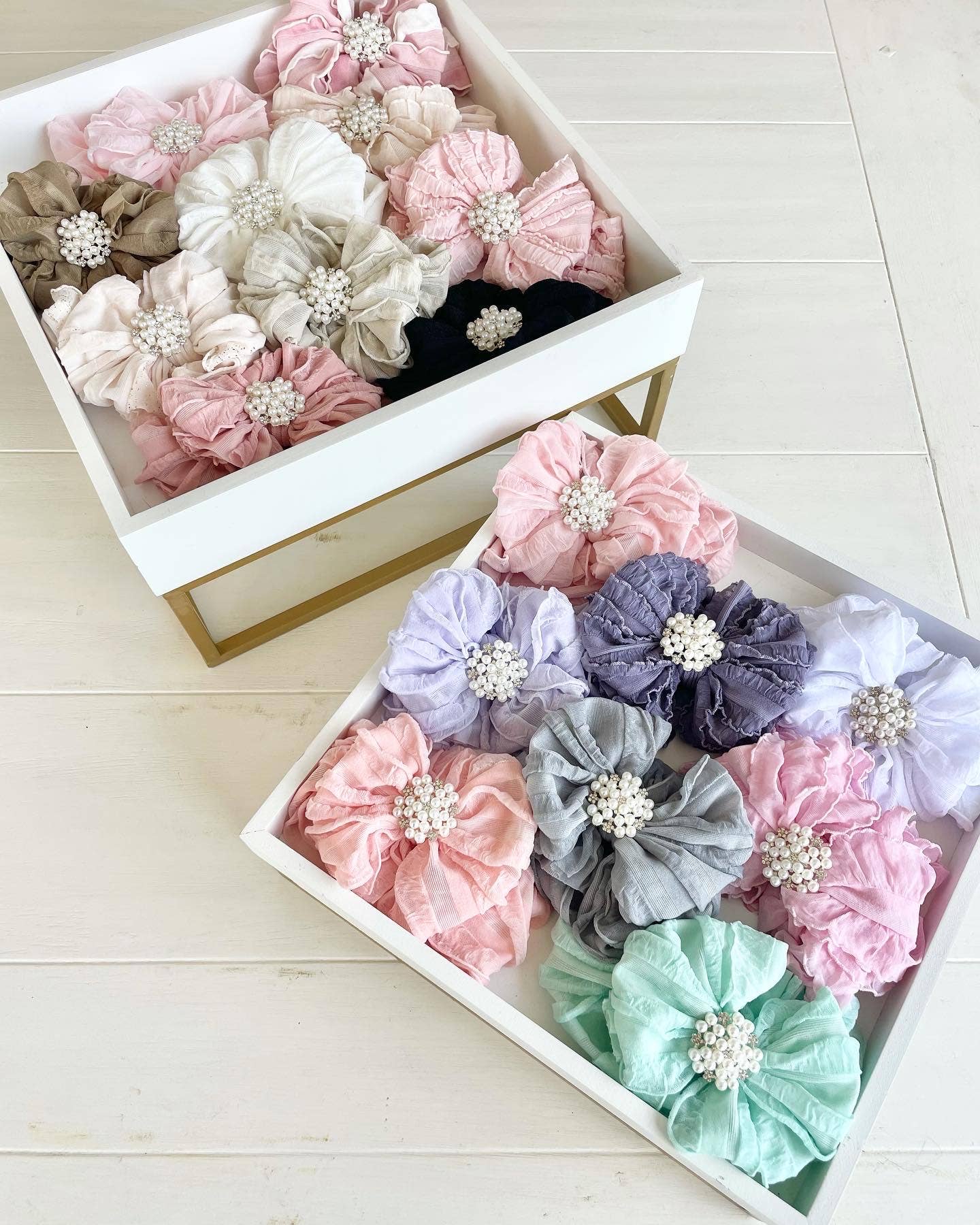 Pearl Ruffled Headband