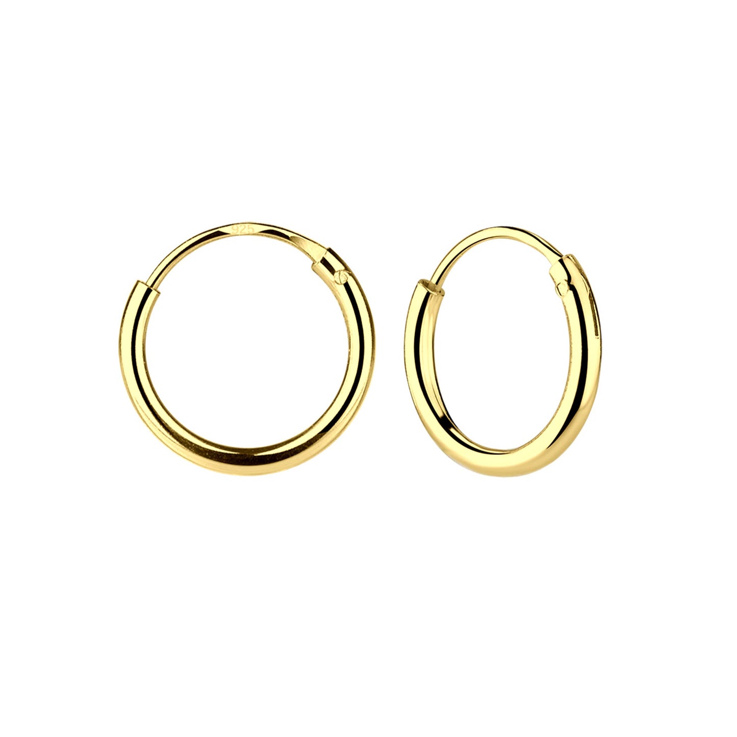 14K Gold-Plated Endless Hoop Earring for Children and Babies