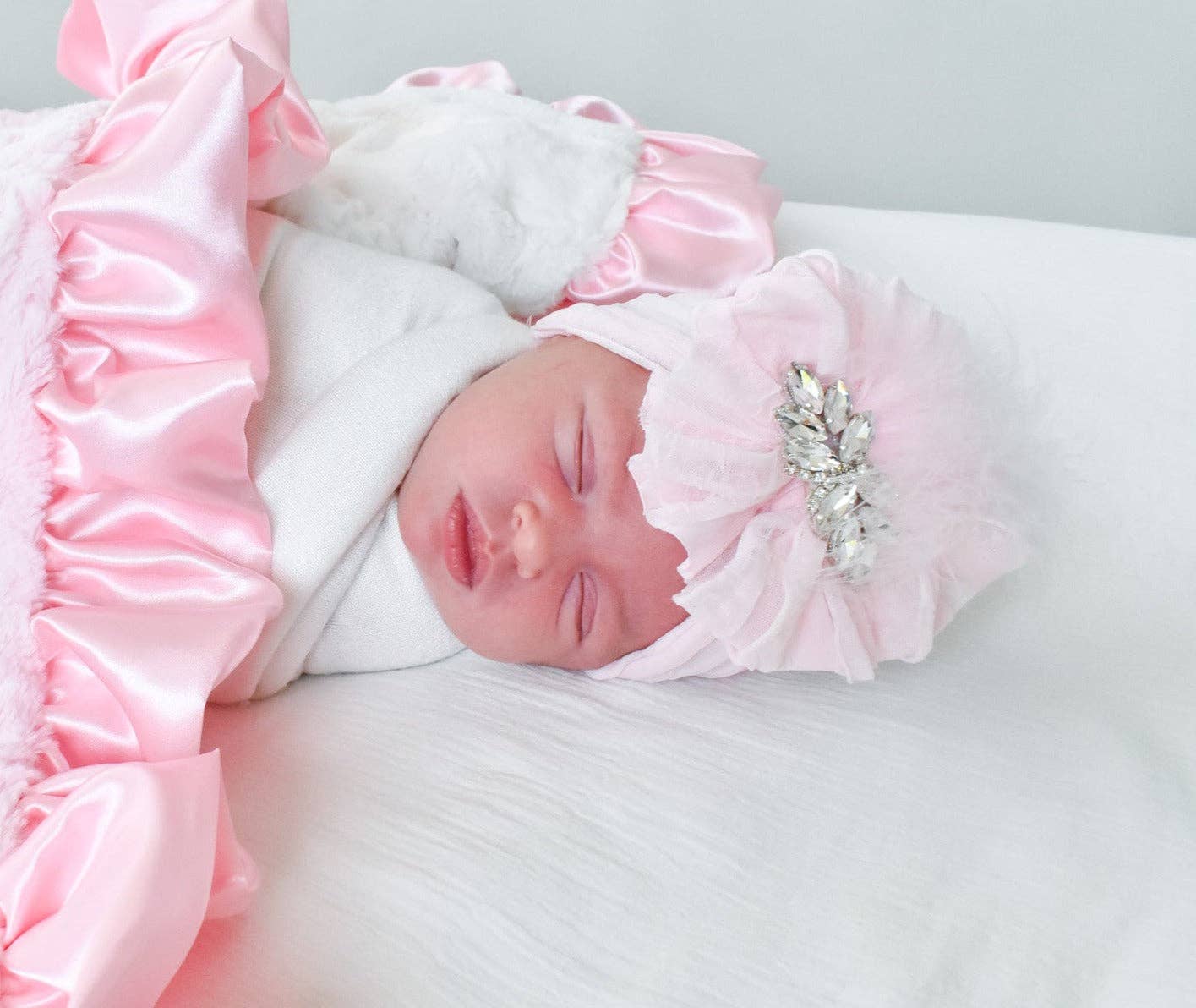 Fancy Feather Ruffled Headband