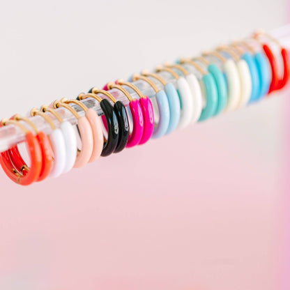 Colored Huggies Earrings