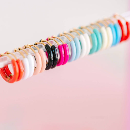 Colored Huggies Earrings