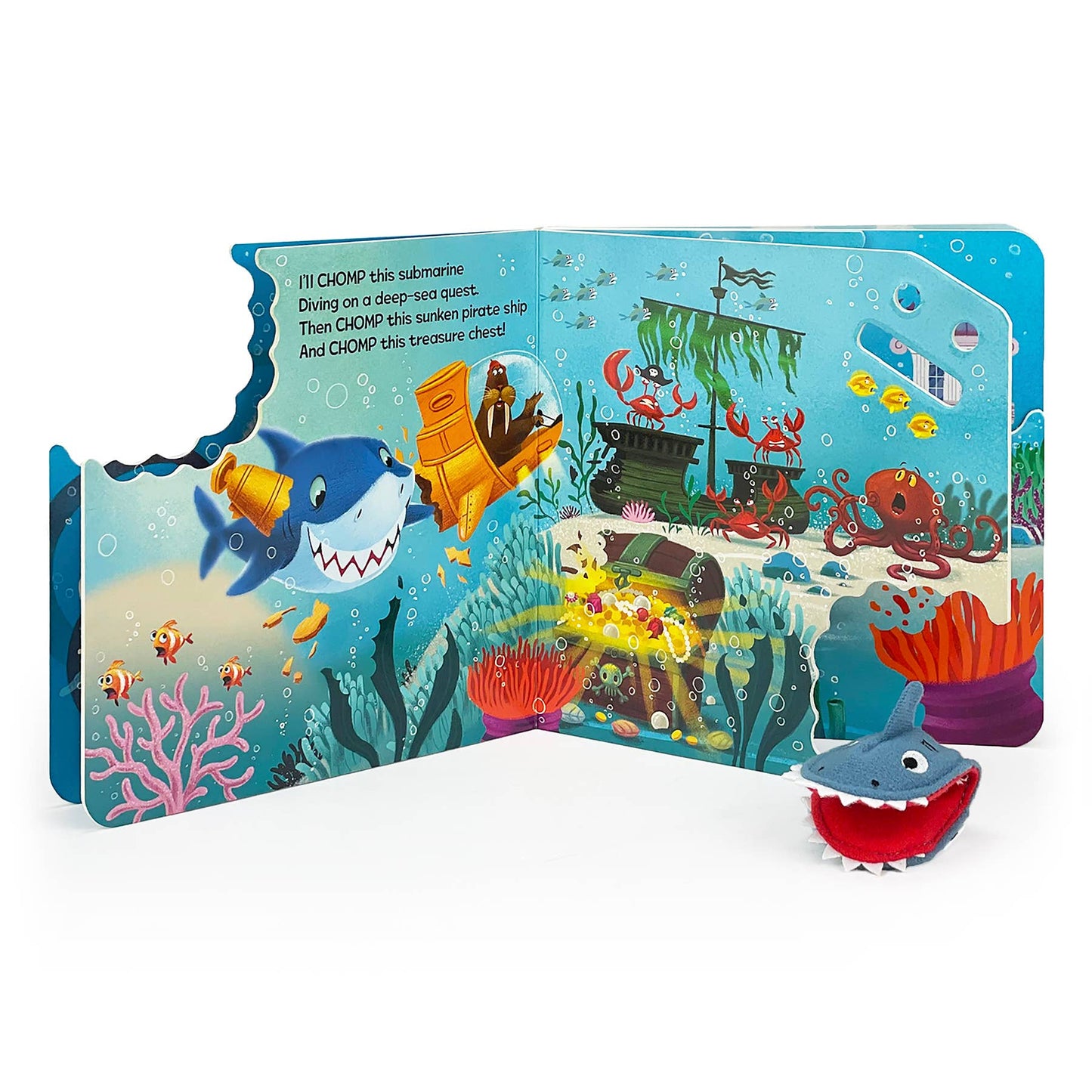 Chomp Chomp Shark Board Book with Finger Puppet