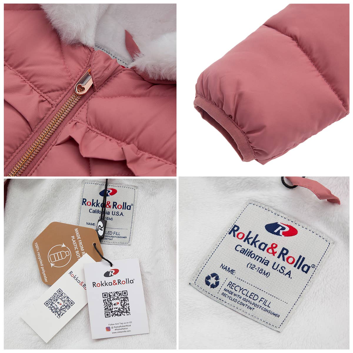 Baby Toddler Girls' Mini Fur Lined Winter Puffer Coat