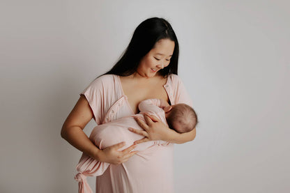 Heavenly Pink Mommy Labor and Delivery/ Nursing Gown