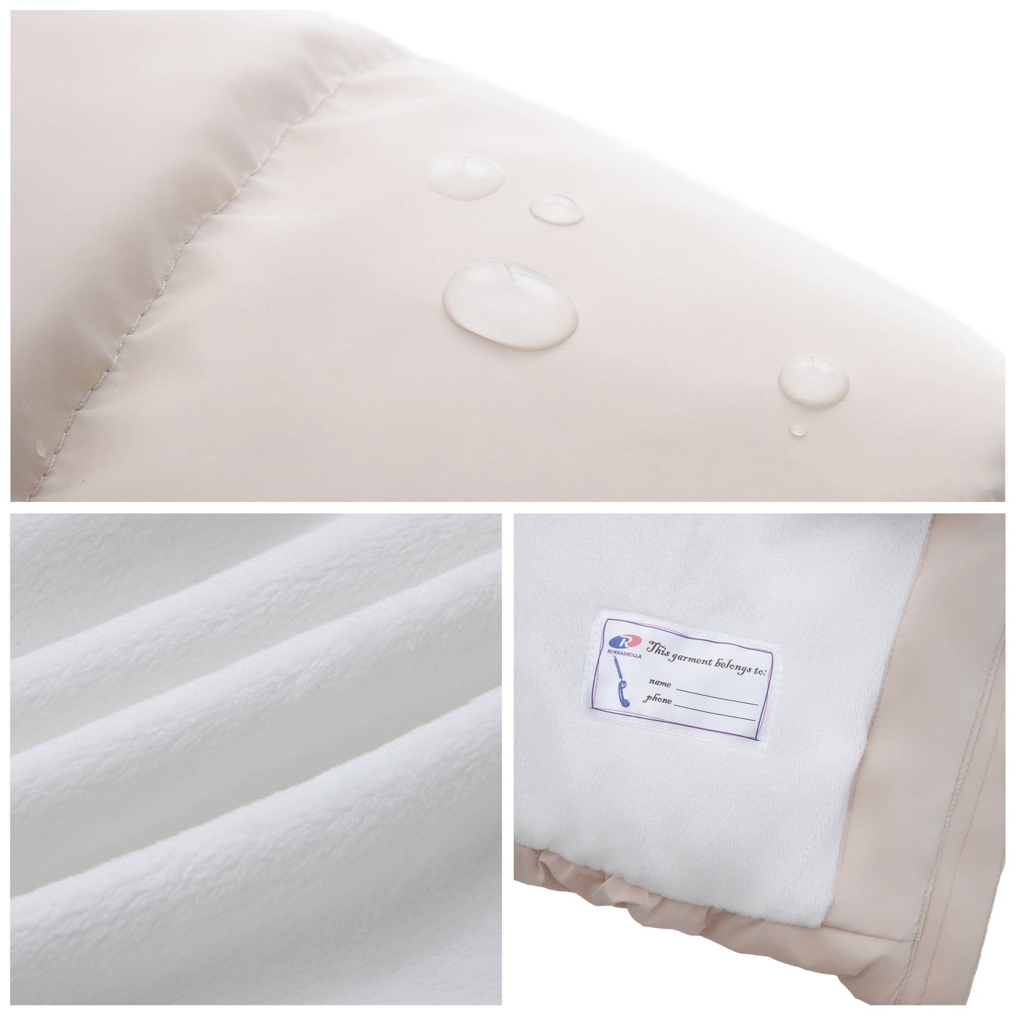 Toddler Girls' Glossy Coat Mini Fur Lined Jacket