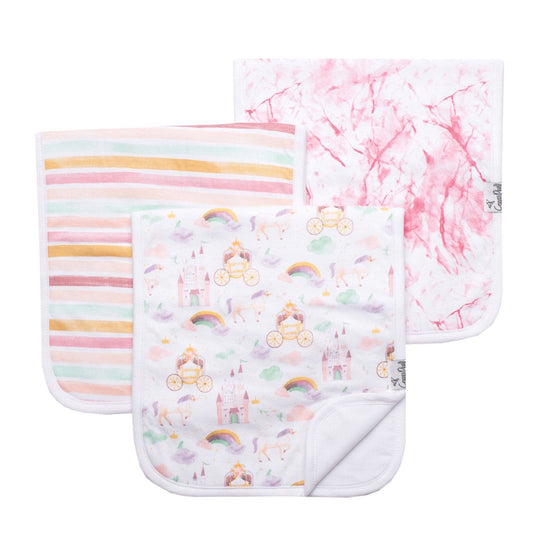 3 Pack Premium Burp Cloths - Enchanted