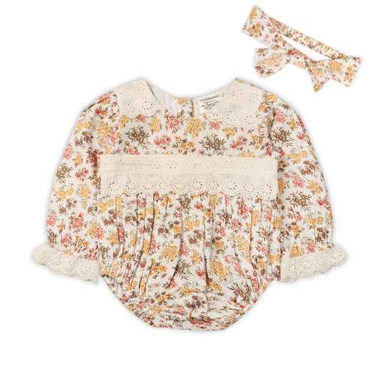 Florecita Floral Romper & Headband