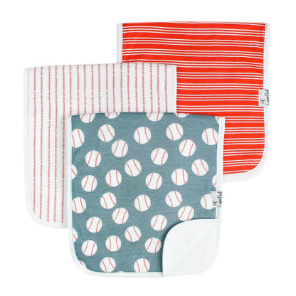 3 Pack Premium Burp Cloths - Slugger