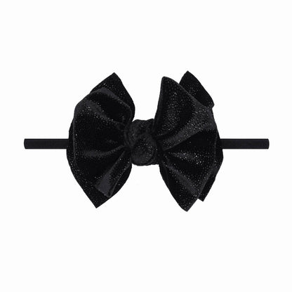 Baby Bling® Velvet FAB® Skinny soft headband with velvet bow