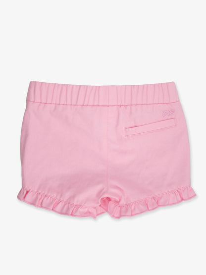 Toddler Girls Pink Ruffle Trim Woven Shorts