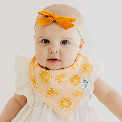 4 Pack Baby Bandana Bibs - Clementine