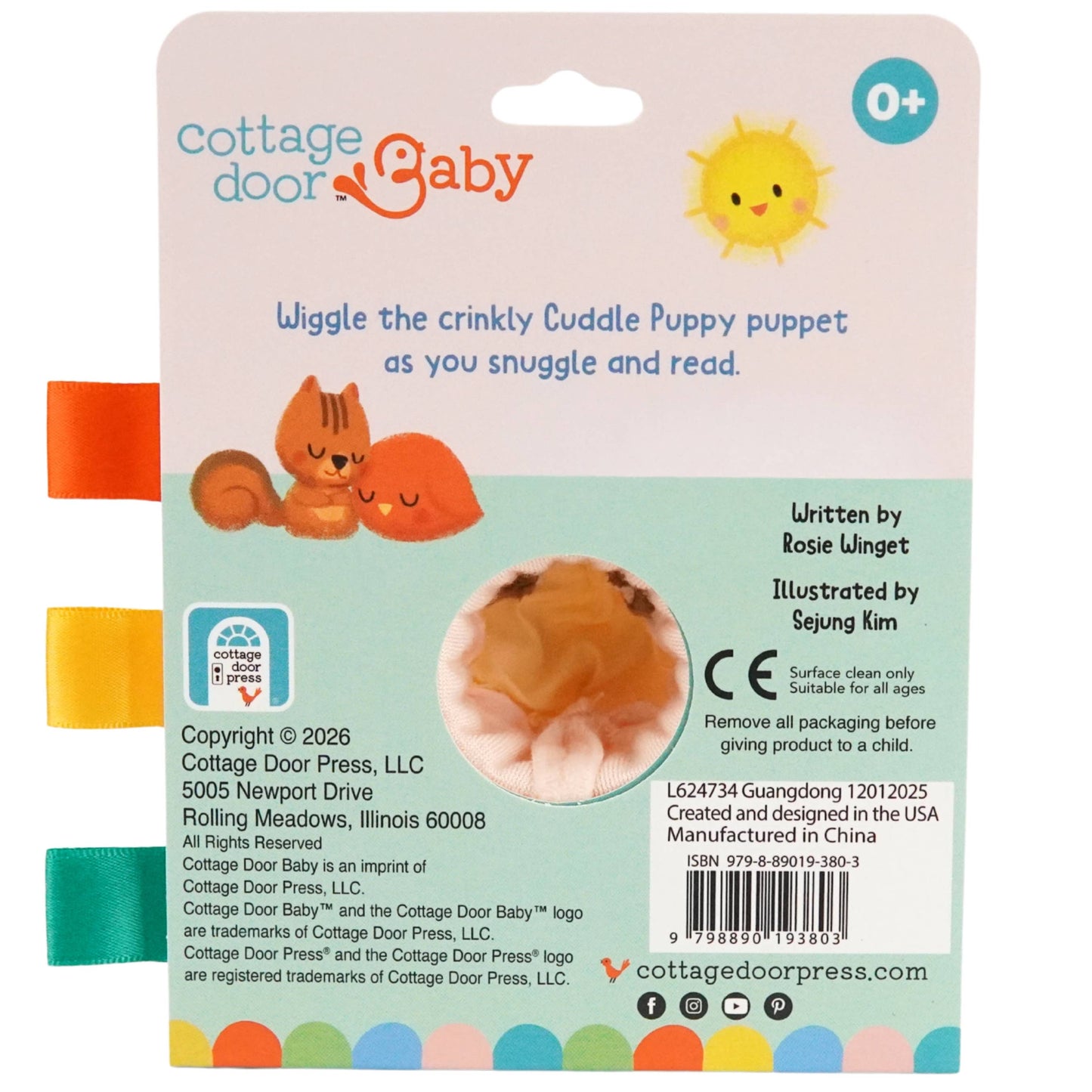 Cuddle Puppy Crinkle Puppet Book