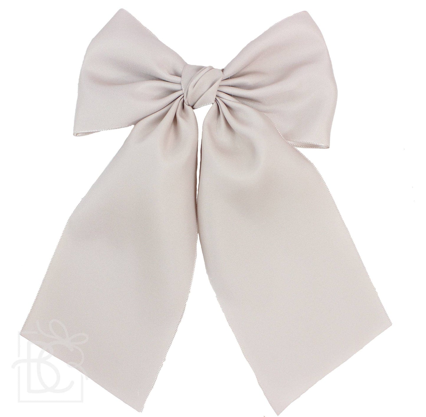 Opaque Satin Bow w/Tails on Alligator Clip