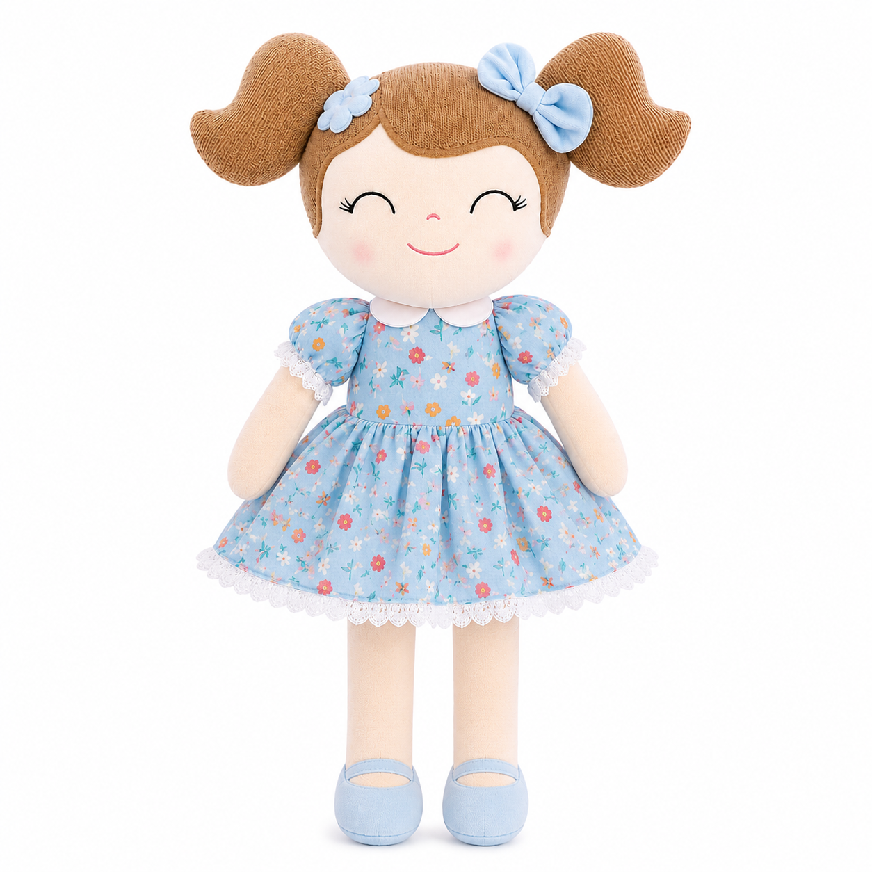 16" Blue Floral Keepsake Plush Doll