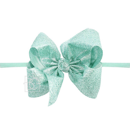1/4" Headband w/Glitter Bow