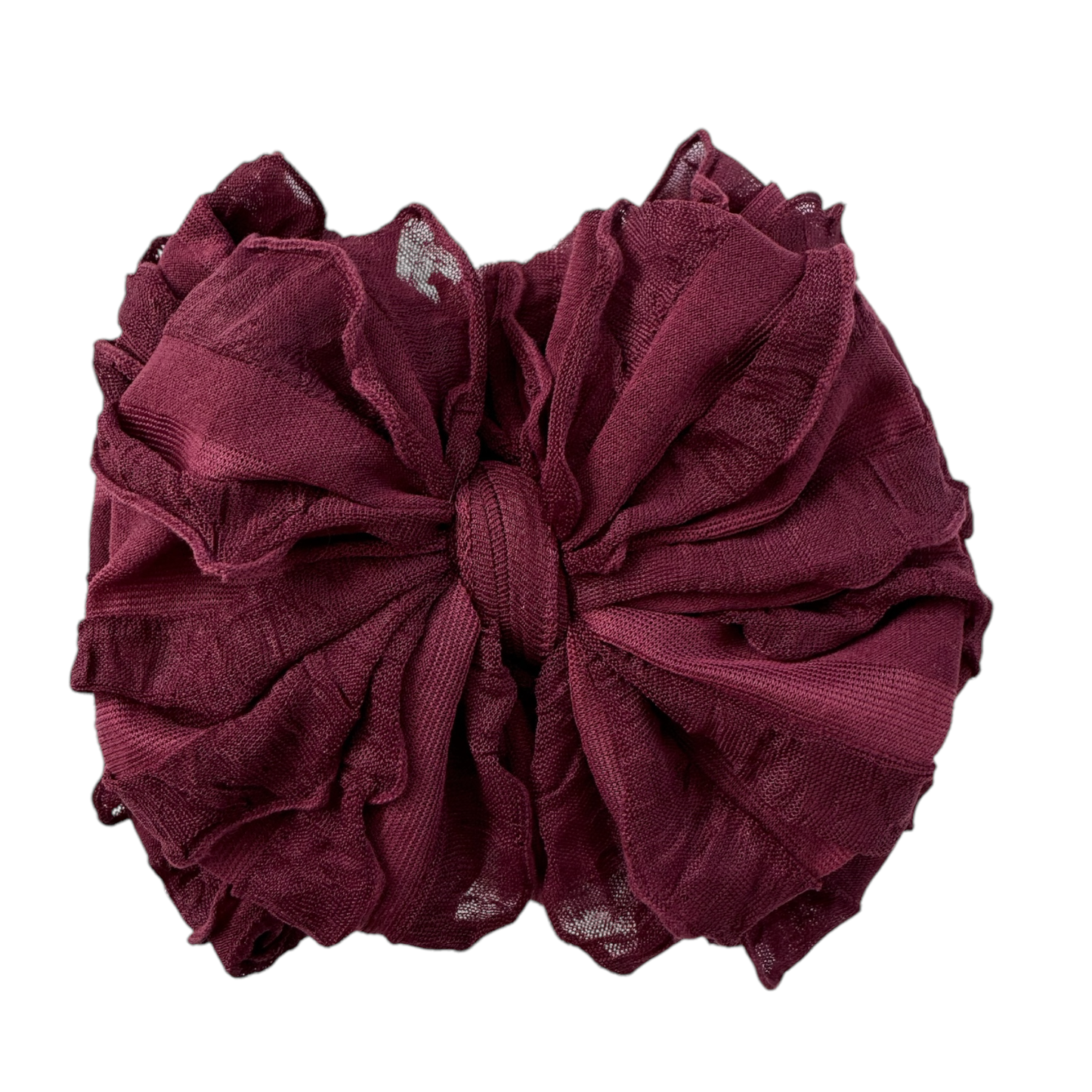 Maroon Ruffled Headband