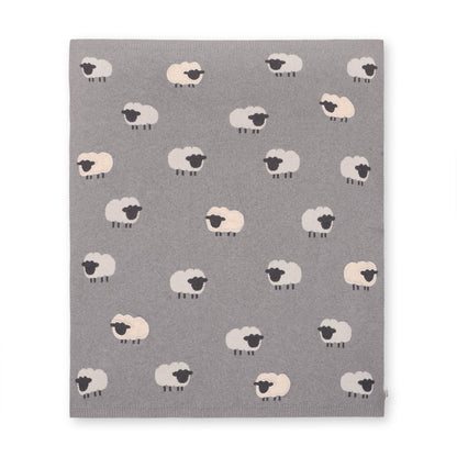 Wooly Sheep 3D - Organic Cotton Knit Blanket