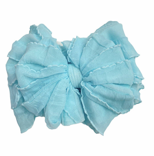 Aqua Ruffled Headband