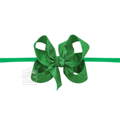 1/4" Headband w/Glitter Bow