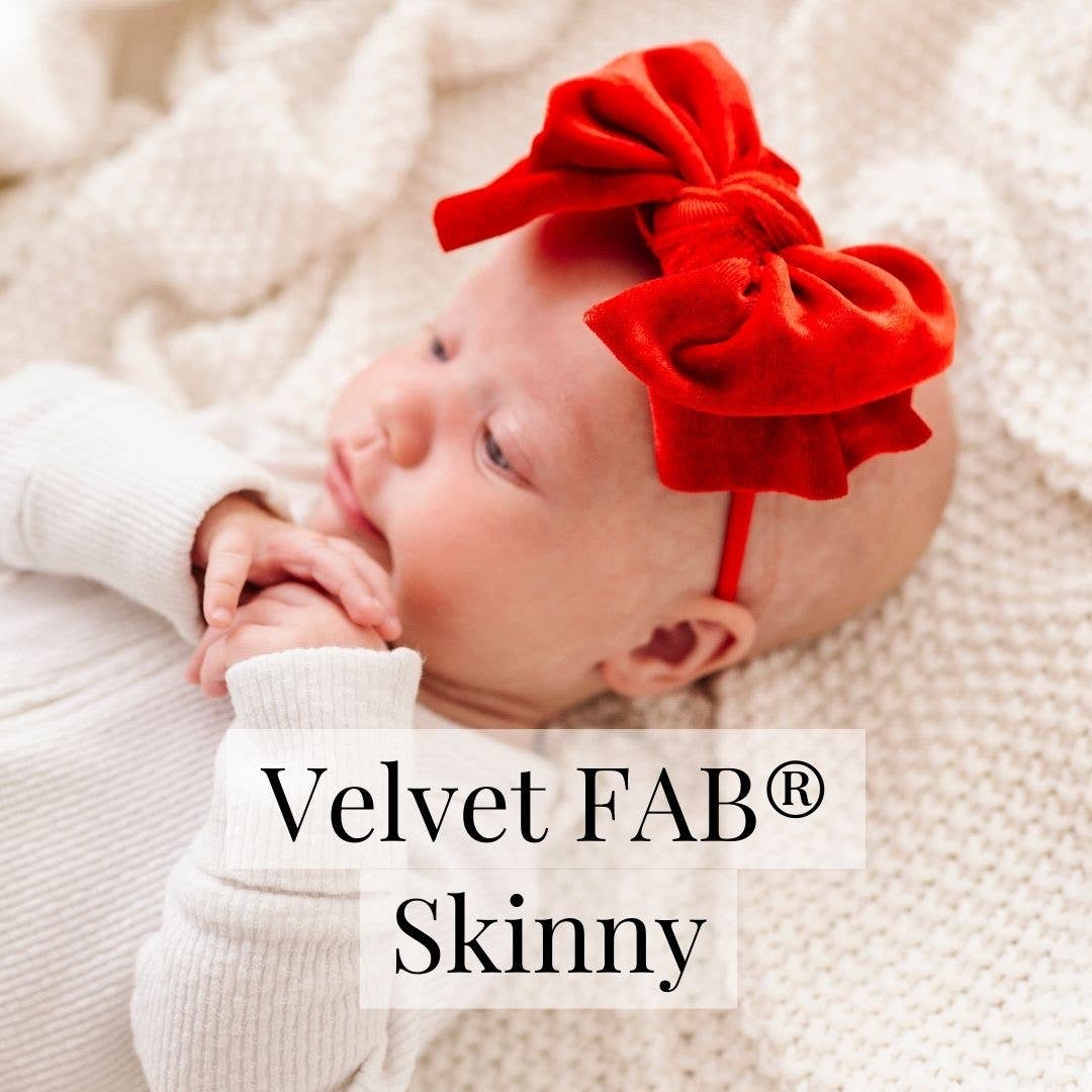 Baby Bling® Velvet FAB® Skinny soft headband with velvet bow