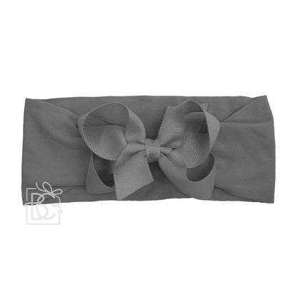 Wide Headband w/Classic Grossgrain Bow