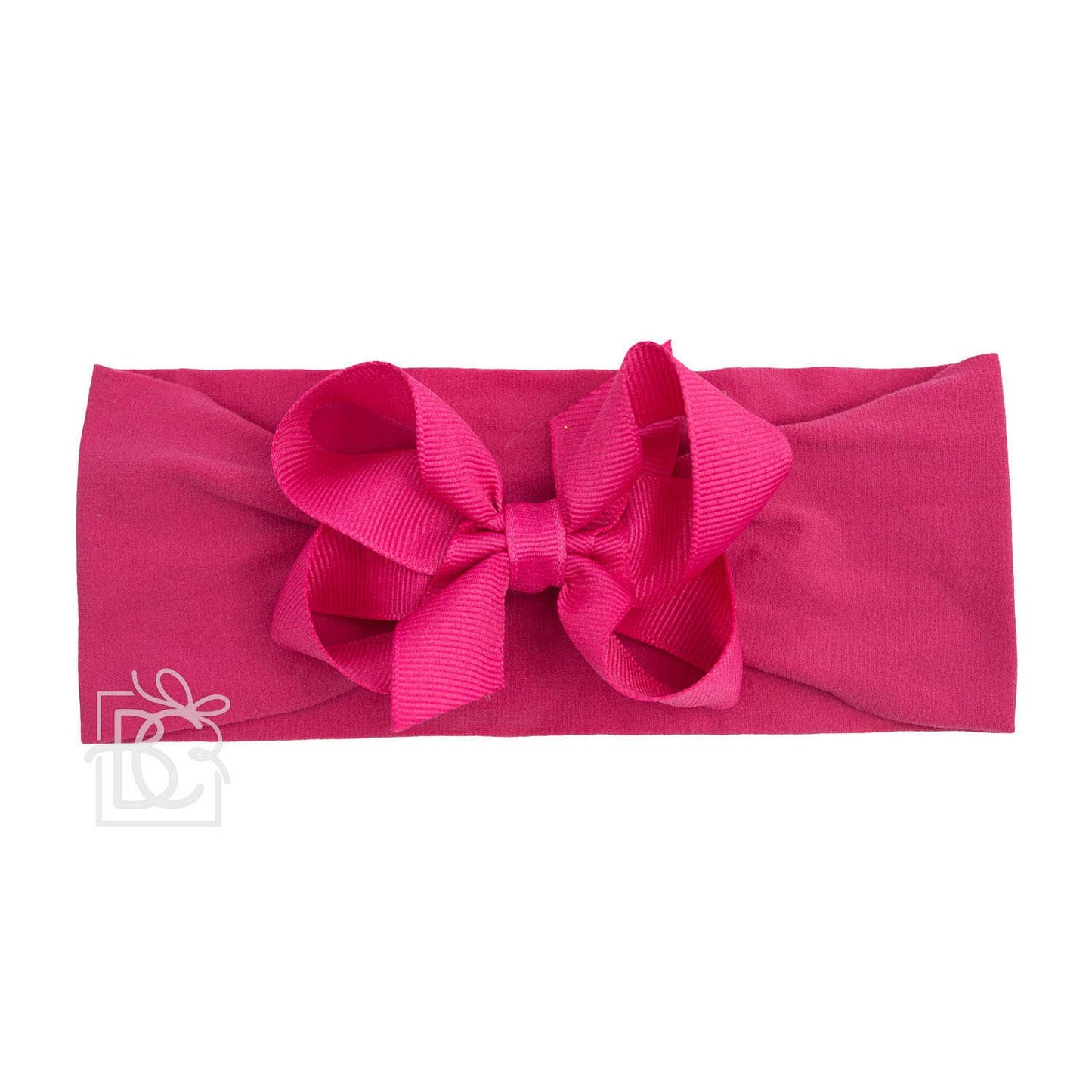 Wide Headband w/Classic Grossgrain Bow