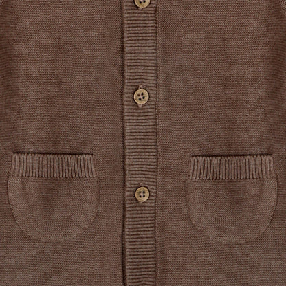 Classic Pocket & Button Chunky Knit Baby Jumpsuit Organic