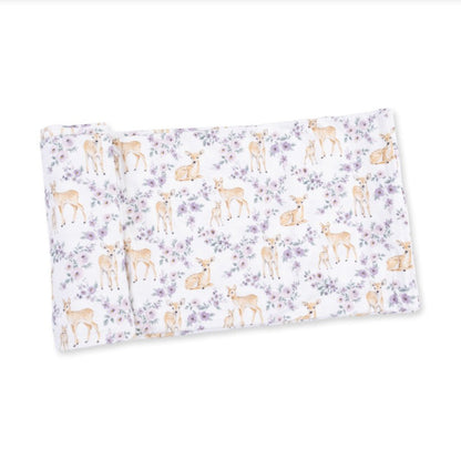 Floral Deer - Swaddle Blanket