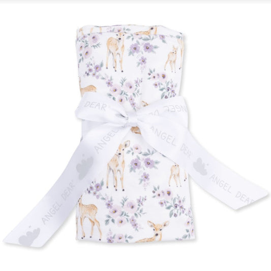 Floral Deer - Swaddle Blanket