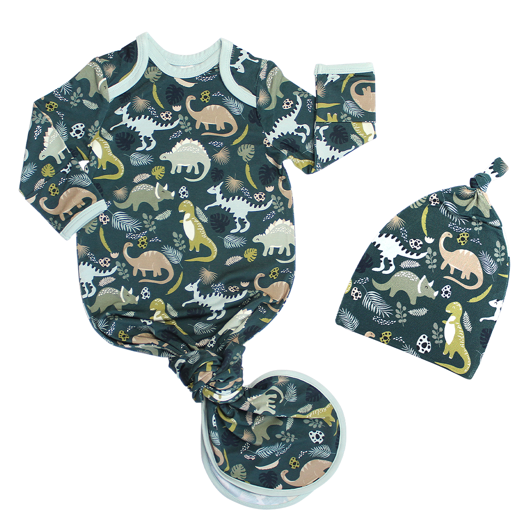 Bamboo Gown and Hat  Newborn Baby Gift Set