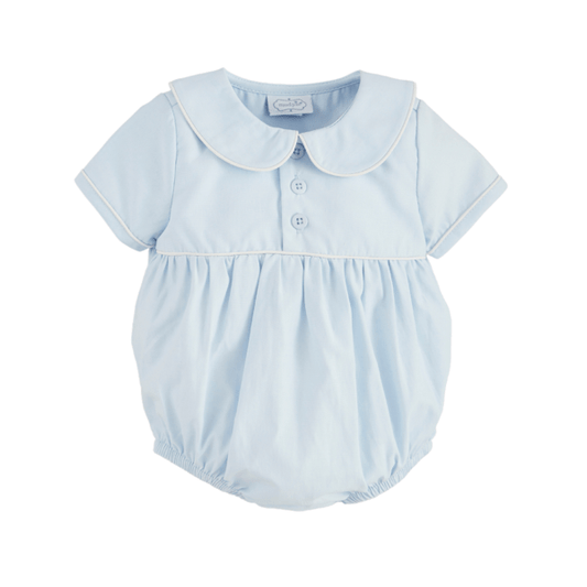 Collared Blue Poplin Bubble