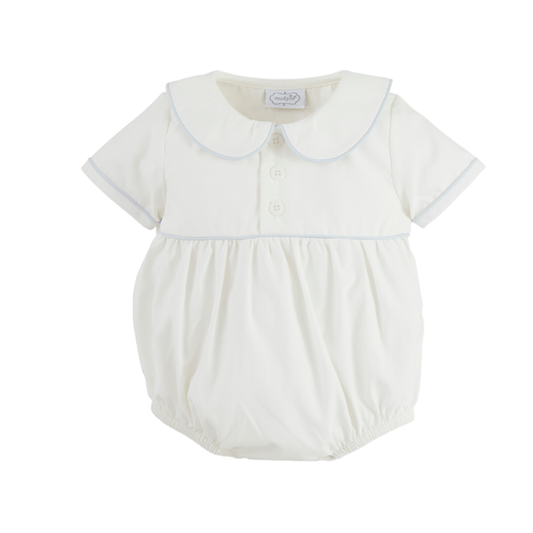 Collared Ivory Poplin Bubble