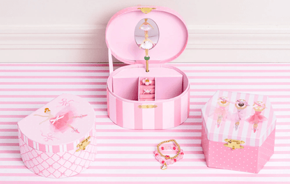 Three Ballerinas Musical Jewelry Box