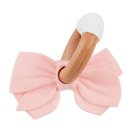 Pink Bow Ring Teether