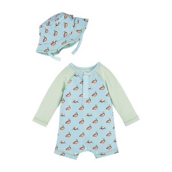 Duck Rash Guard and Hat Swim Set