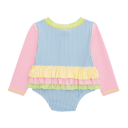 Baby Seersucker Rash Guard Swimsuit