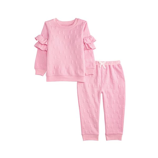Quilted Bow Sweatshirt 2-PC Jogger