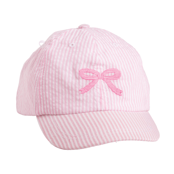 Pink Bow Embroidered Hat